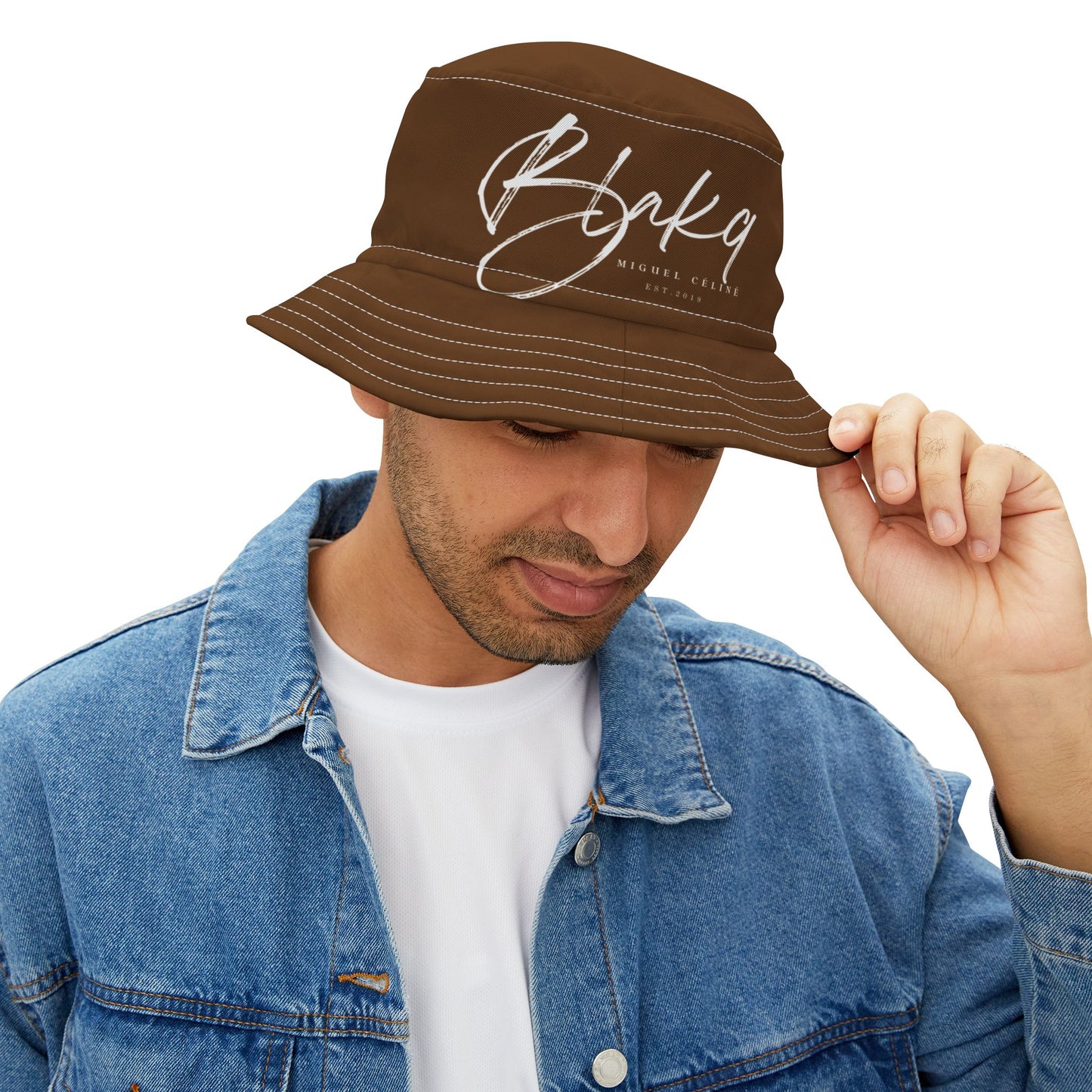 Miguel Celine Brown Bucket Hat