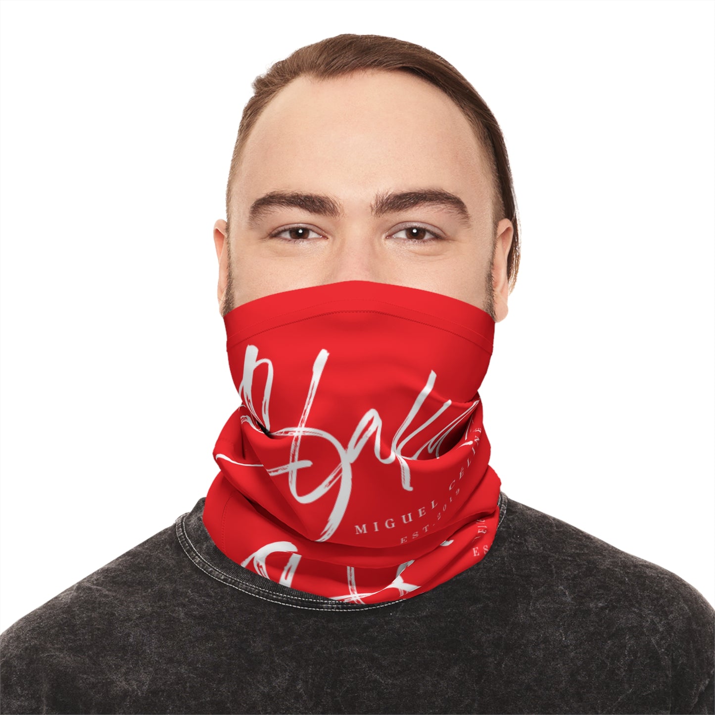 Miguel Celine Neck Gaiter Red