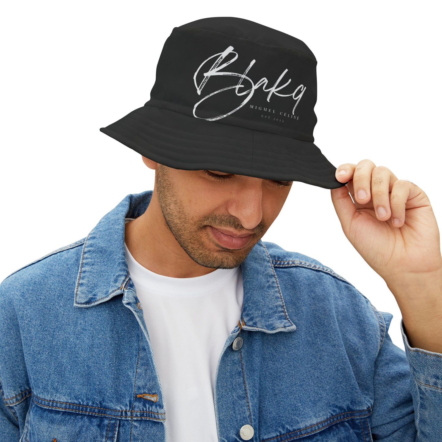 Miguel Celine Black Bucket Hat