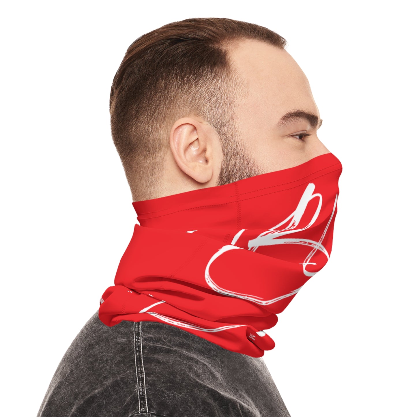 Miguel Celine Neck Gaiter Red