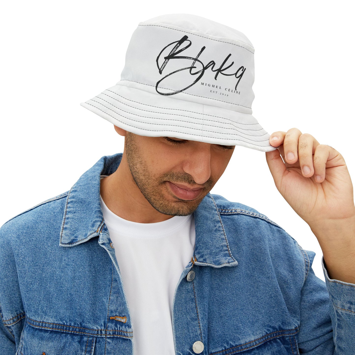 Miguel Celine white Bucket Hat