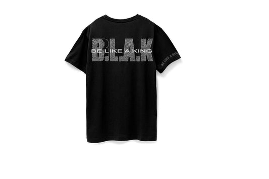 BLAK-Be Like A King Men's Embroidered T-SHIRT Black