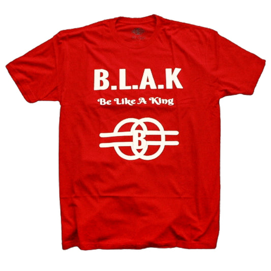 BLAK-BE LIKE A KING LOGO T-SHIRT RED