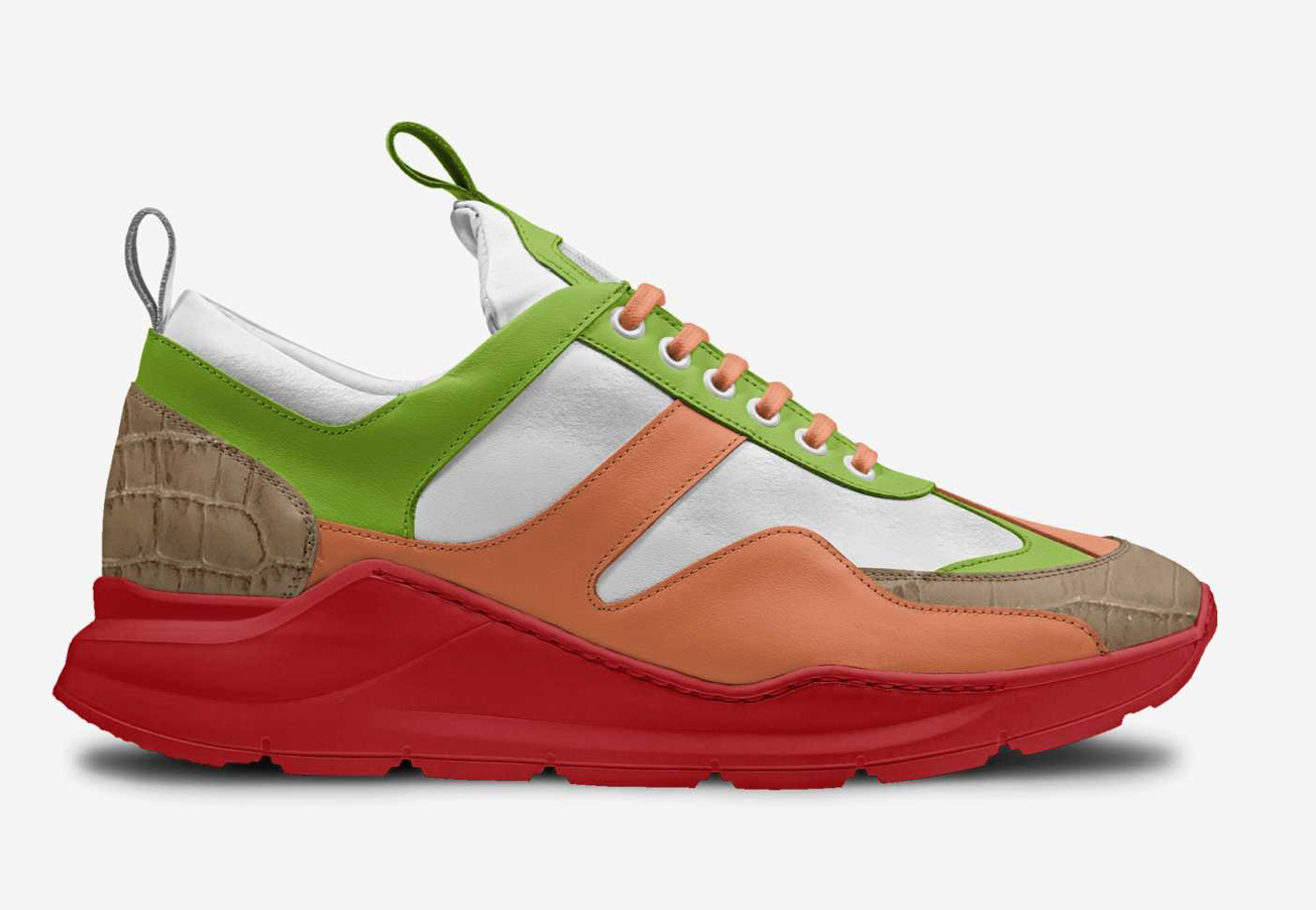 MIGUEL CELINE LIMITED EDITION APPLE GREEN AND PEACH RED BOTTOM RUNNERS